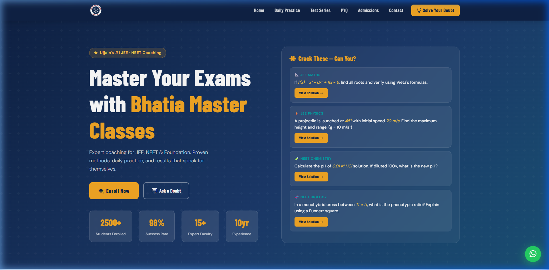 Bhatia Master Classes